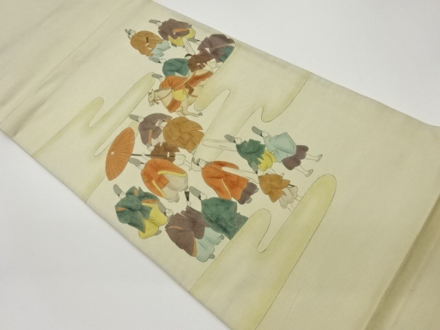 JAPANESE KIMONO / VINTAGE FUKURO OBI / PEOPLE IN THE HEIAN ERA